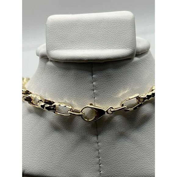 Leslie's 14K Polished Hammered Graduated Open Link Necklace - Picture 6 of 14
